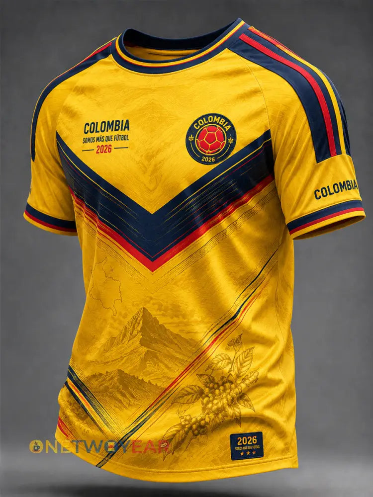 2026 Colombia Fútbol Conmemorativo Camiseta Casual - como imagen / S