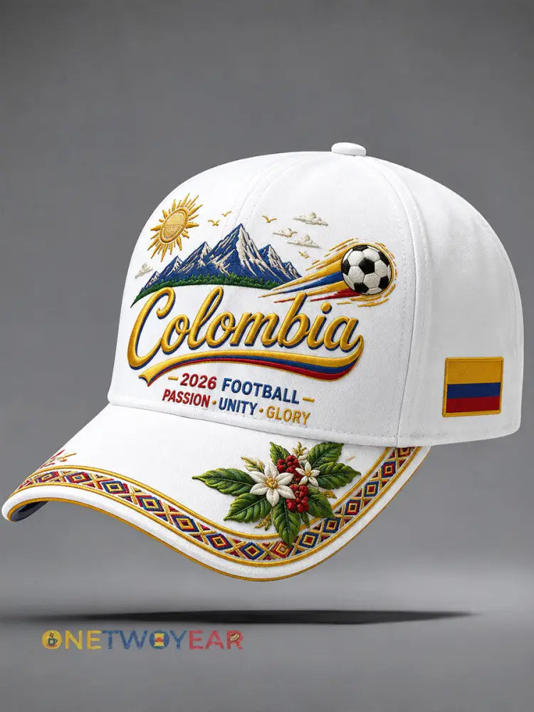 2026 estilo fútbol colombiano unisex sombrero - blanco / UNO