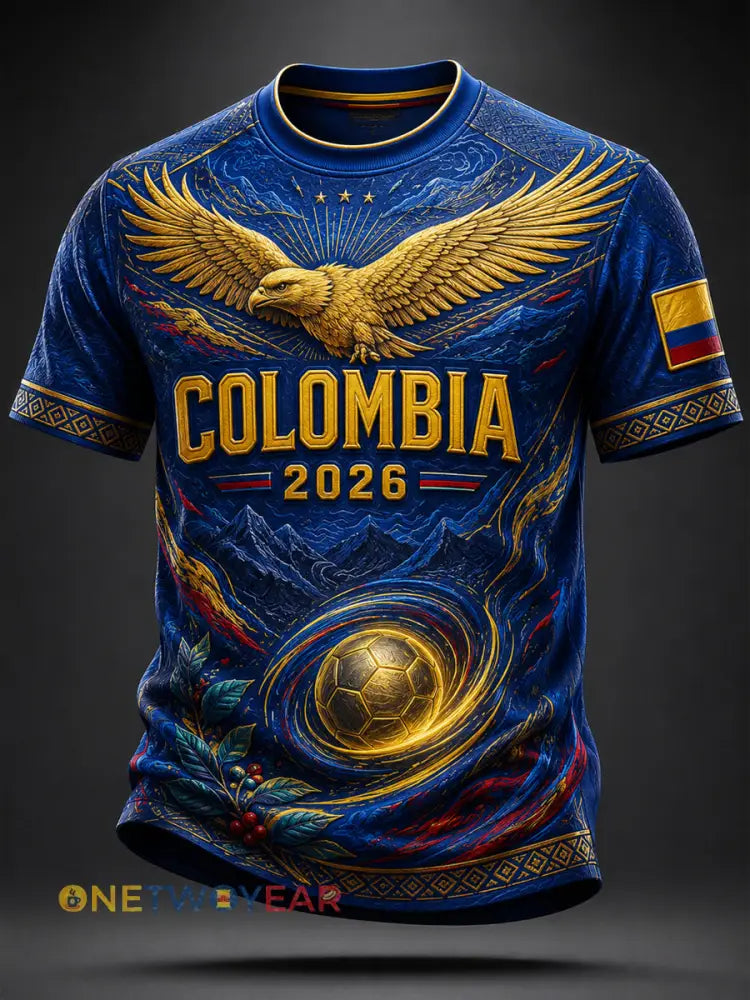 Camiseta Arte 2026 del águila andina del fútbol de Colombia - como imagen / S