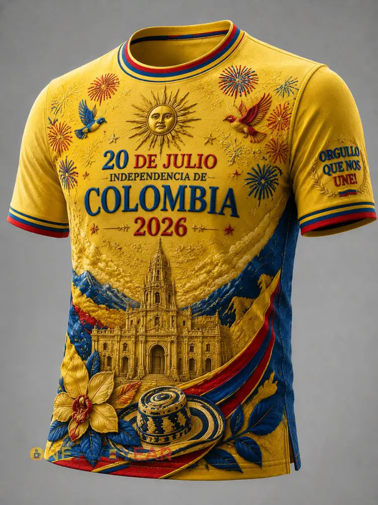 Camiseta Celebración del día de la independencia de Colombia del vintage - como imagen / S