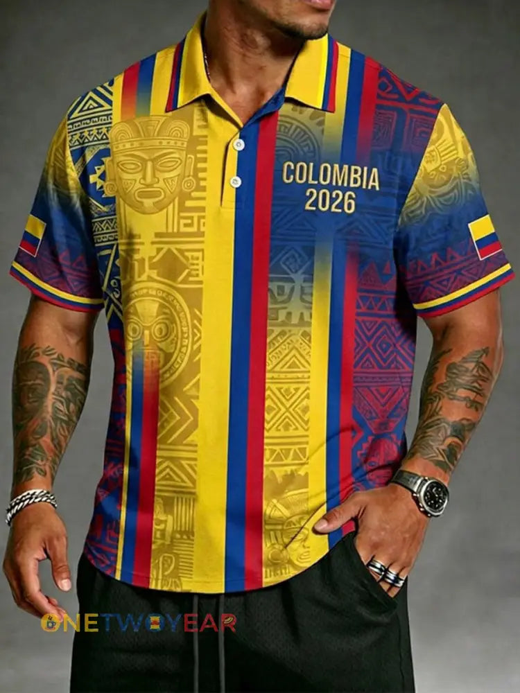 Camiseta de Colombia para hombre - como imagen / S