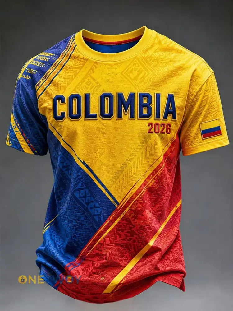 Camiseta informal unisex de fútbol colombiano - como imagen / S