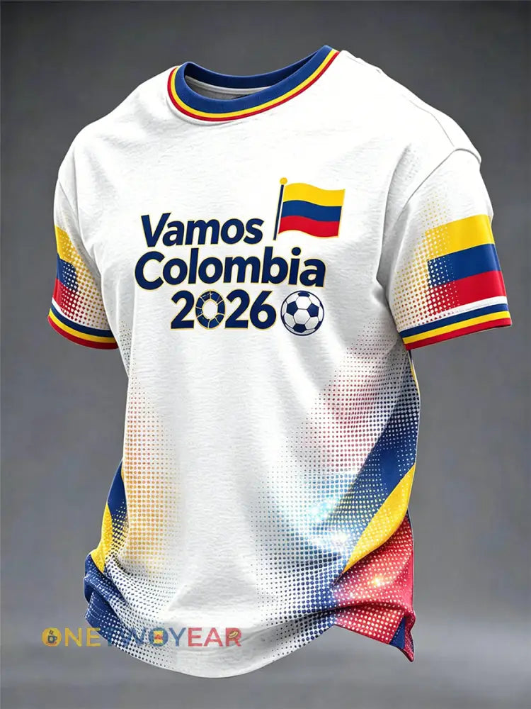 Camiseta unisex casual de fútbol de Colombia 2026 - como imagen / S