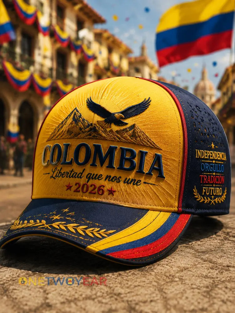 Gorra de béisbol del cóndor andino del día de la independencia de Colombia del vintage - como imagen / 58cm