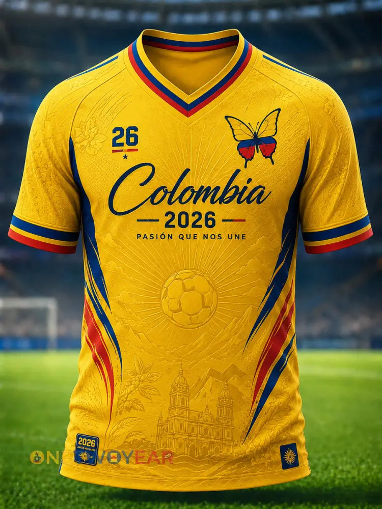 Jersey de fútbol clásico de Columbia del vintage - como imagen / S
