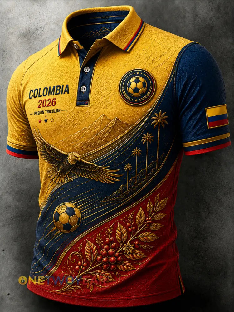Polera polo casual de fútbol Colombia Clásico 2026 - como imagen / S