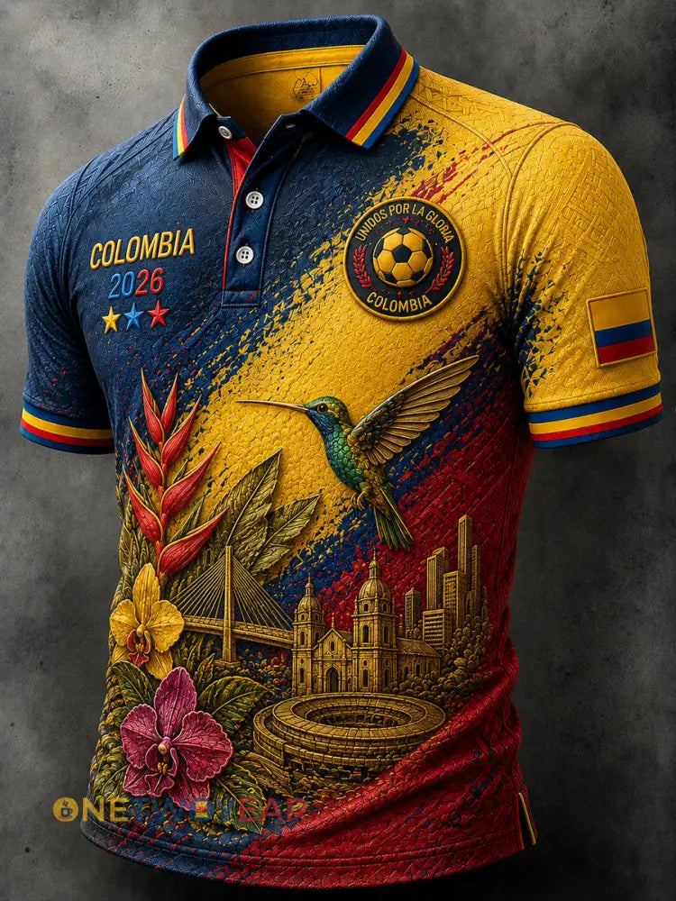Polo ocasional del arte floral de Columbia del vintage - como imagen / S