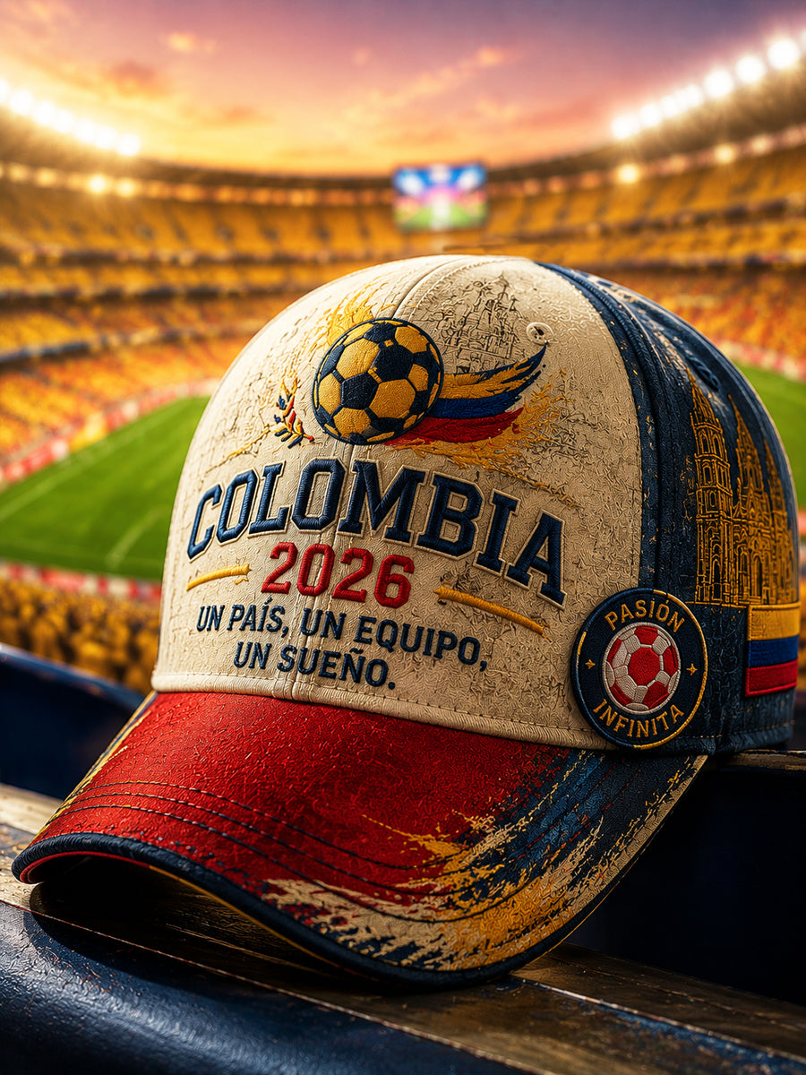 Gorra de béisbol casual conmemorativa de fútbol retro de Columbia