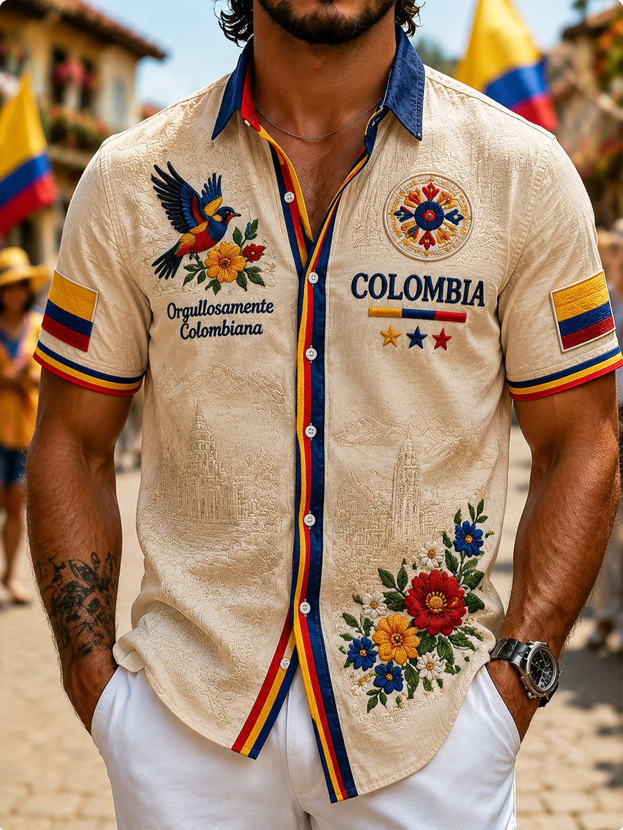 Camisa casual artística de Columbia para hombre
