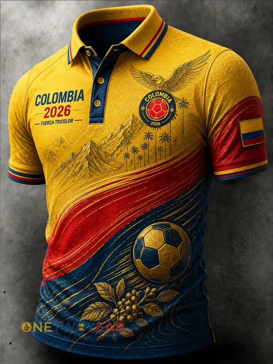 2026 Colombia Fútbol “Águilas Andinas” Polo casual - como imagen / S