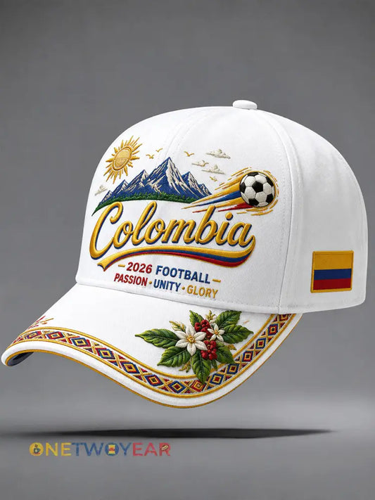 2026 estilo fútbol colombiano unisex sombrero - blanco / UNO