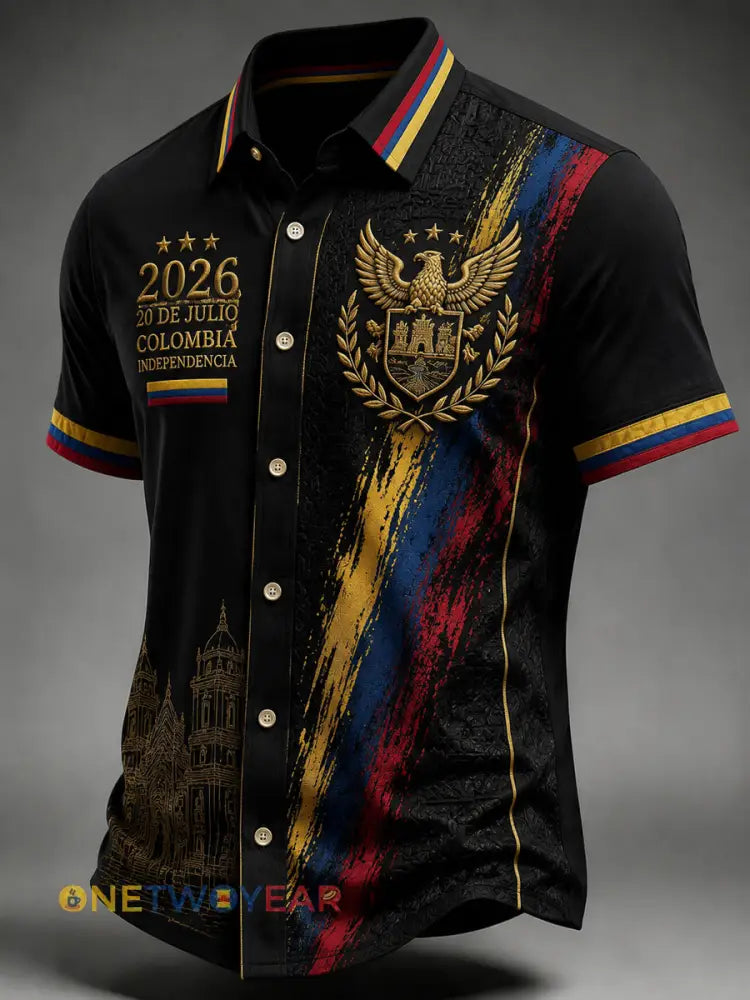 Camisa de arte conmemorativa del día de independencia de Columbia del vintage - como imagen / S