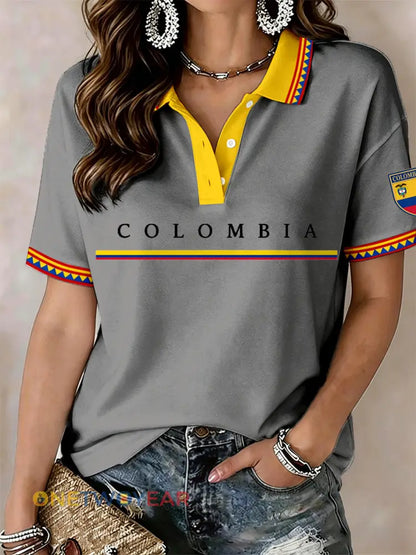 Camisa polo Colombia para mujer - Gris / S