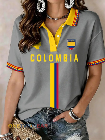 Camisa polo Colombia para mujer - Gris / S