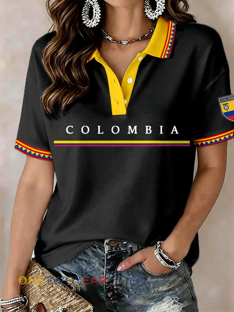 Camisa polo Colombia para mujer - Negro / S