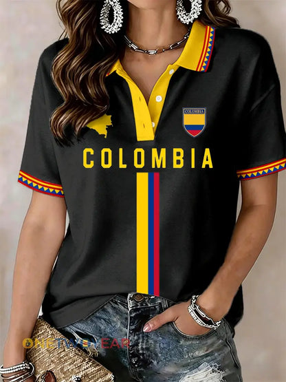 Camisa polo Colombia para mujer - Negro / S