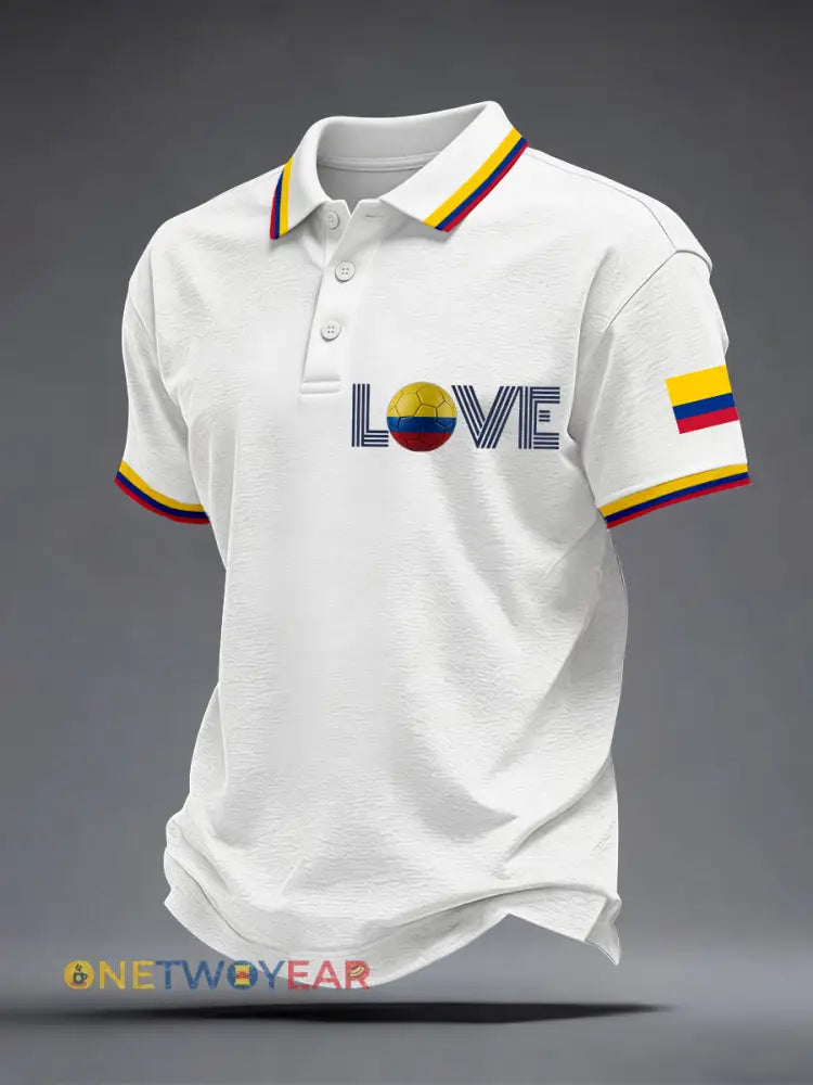 Camisa polo de hombre de Colombia - Blanco / S