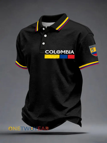 Camisa polo de hombre de Colombia - Negro / S