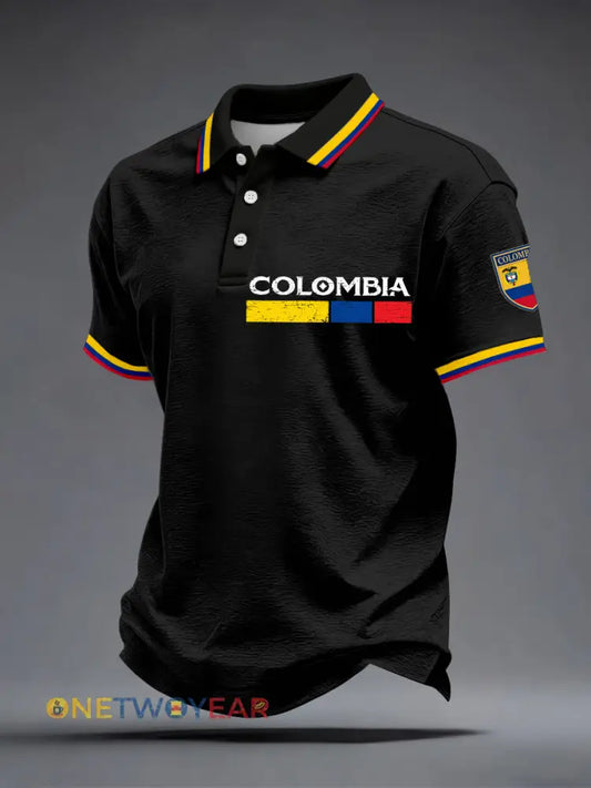 Camisa polo de hombre de Colombia - Negro / S