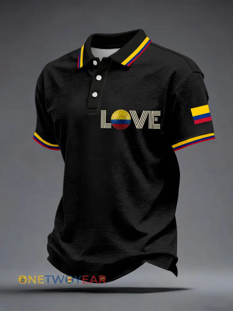 Camisa polo de hombre de Colombia - Negro / S