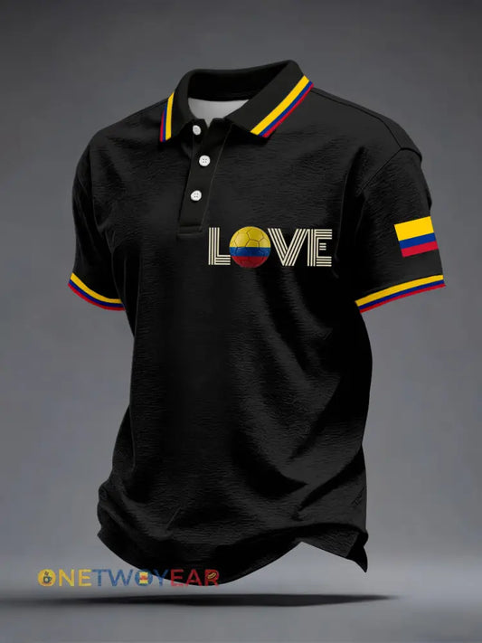 Camisa polo de hombre de Colombia - Negro / S
