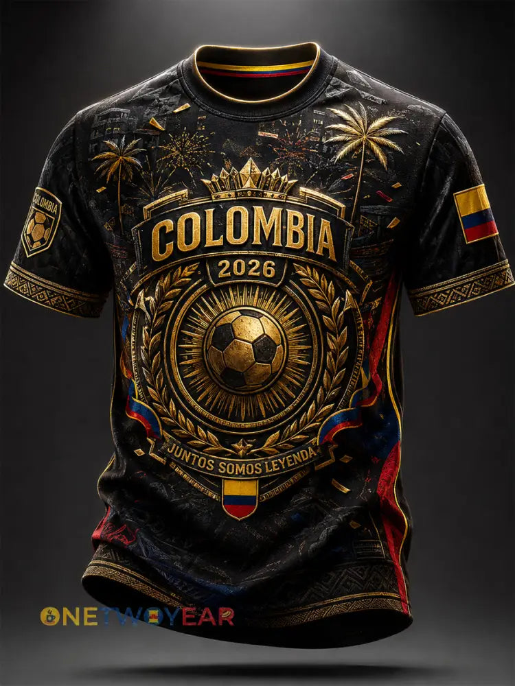 Camiseta Arte conmemorativo del fútbol 2026 de Colombia - como imagen / S