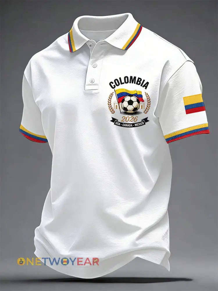 Camiseta casual con estampado Columbia para hombre - blanco / S