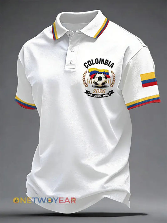 Camiseta casual con estampado Columbia para hombre - blanco / S