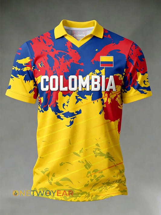 Camiseta casual con estampado de fútbol de Columbia para hombre - como imagen / S