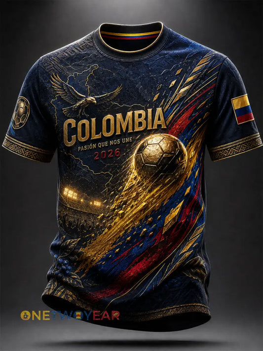 Camiseta casual de fútbol clásica retro de Columbia - como imagen / S