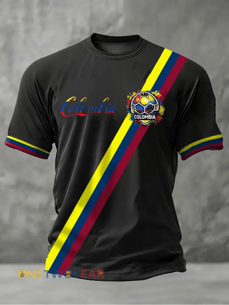 Camiseta casual estampada para hombre de Columbia - negro / S