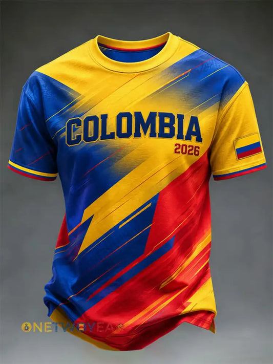 Camiseta casual unisex de fútbol colombiano - como imagen / S