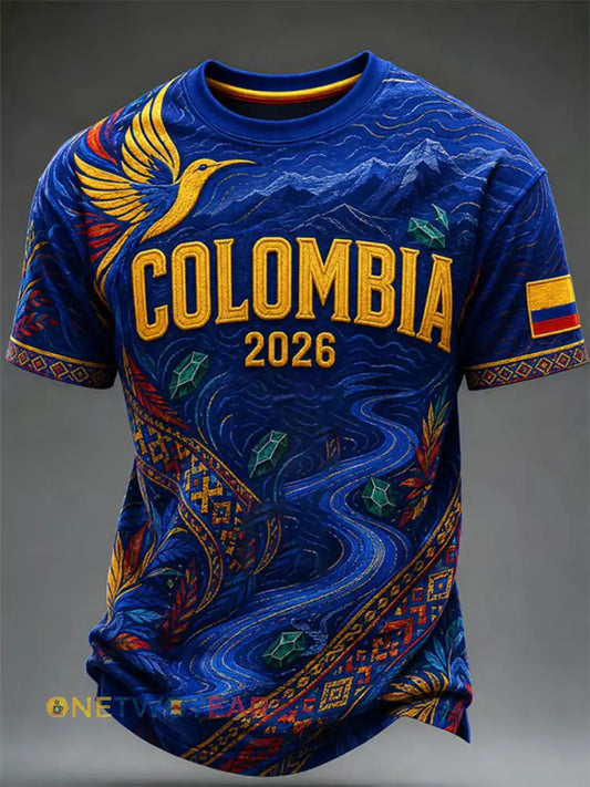 Camiseta casual unisex de fútbol colombiano - como imagen / S