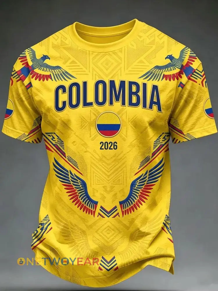 Camiseta casual unisex de fútbol colombiano - como imagen / S
