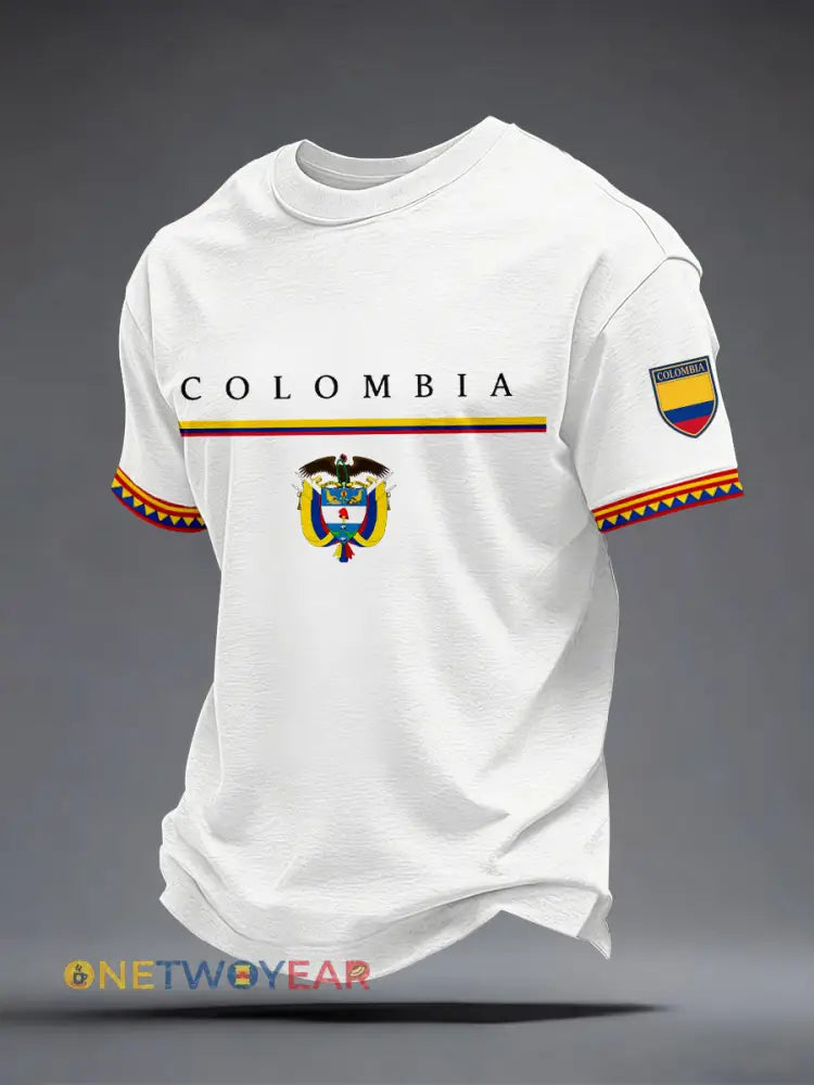 Camiseta Colombia para hombre - blanco / S