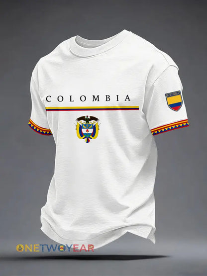 Camiseta Colombia para hombre - blanco / S
