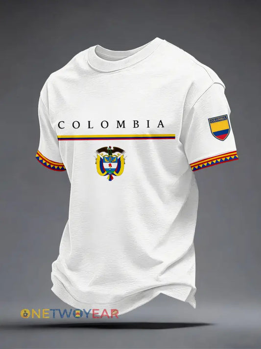 Camiseta Colombia para hombre - blanco / S