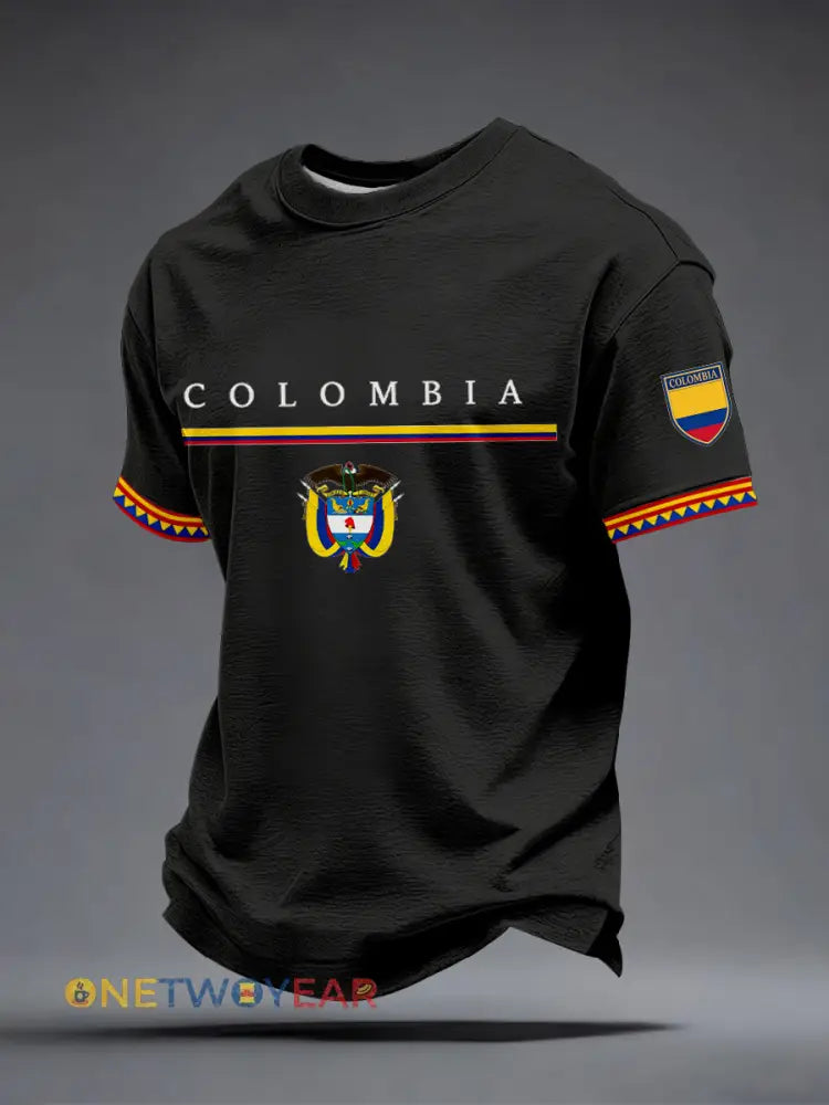 Camiseta Colombia para hombre - negro / S