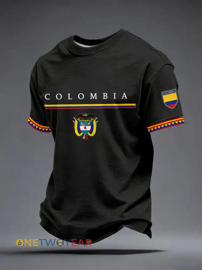 Camiseta Colombia para hombre - negro / S