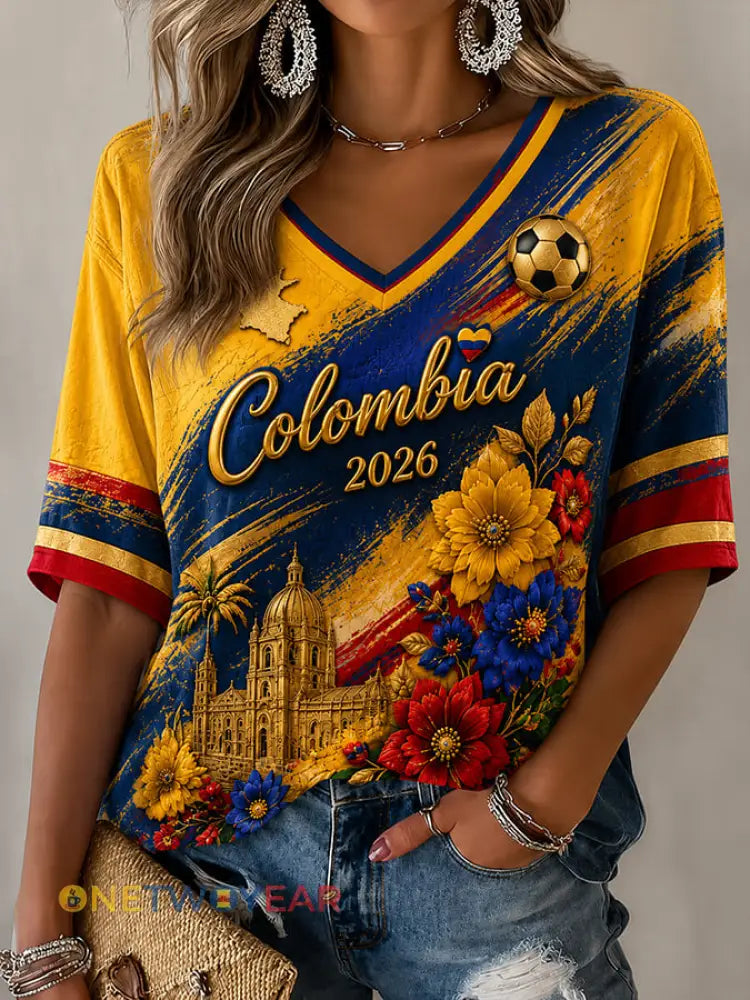 Camiseta Colombia para mujer - como imagen / S