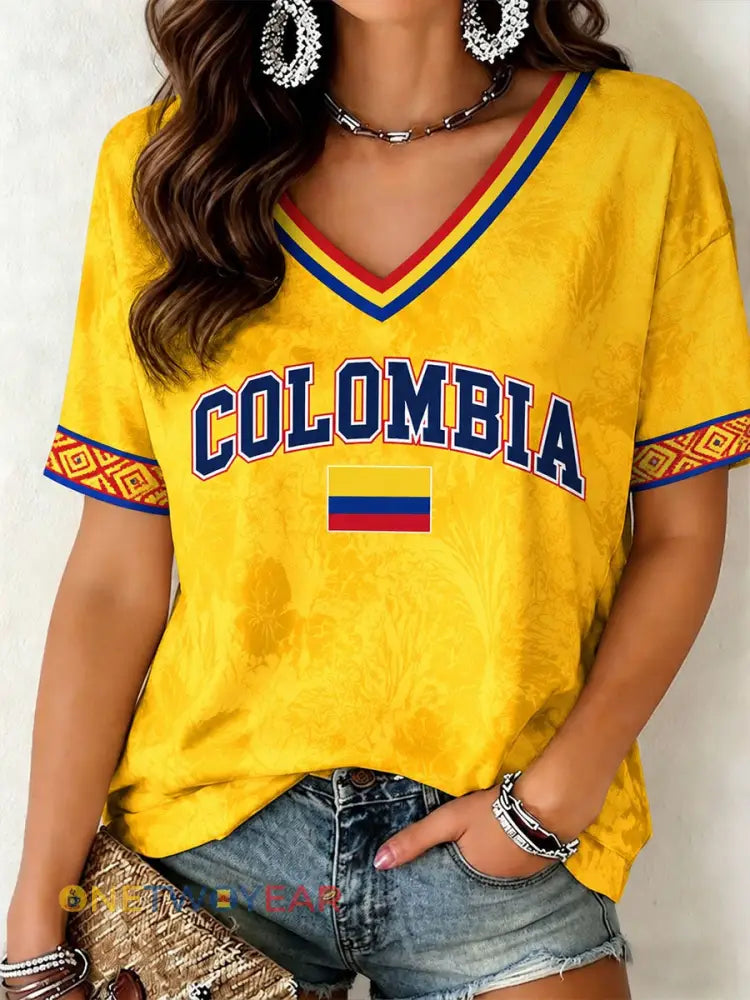 Camiseta Colombia para mujer - como imagen / S
