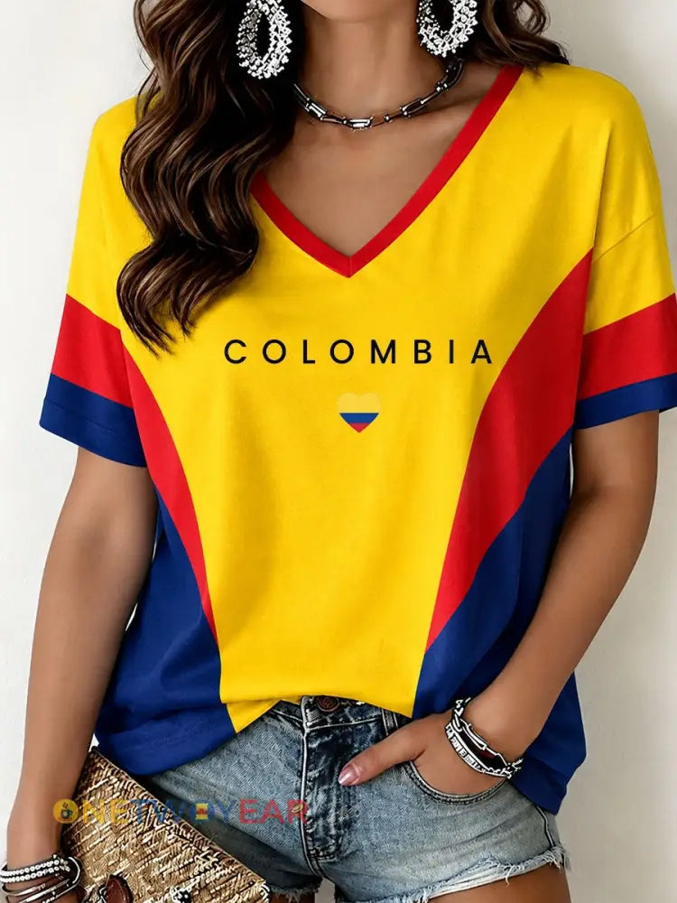 Camiseta Colombia para mujer - como imagen / S