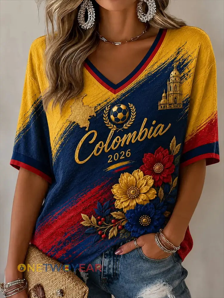 Camiseta Colombia para mujer - como imagen / S