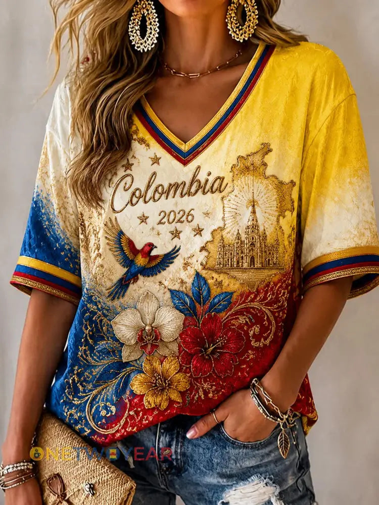 Camiseta Colombia para mujer - como imagen / S