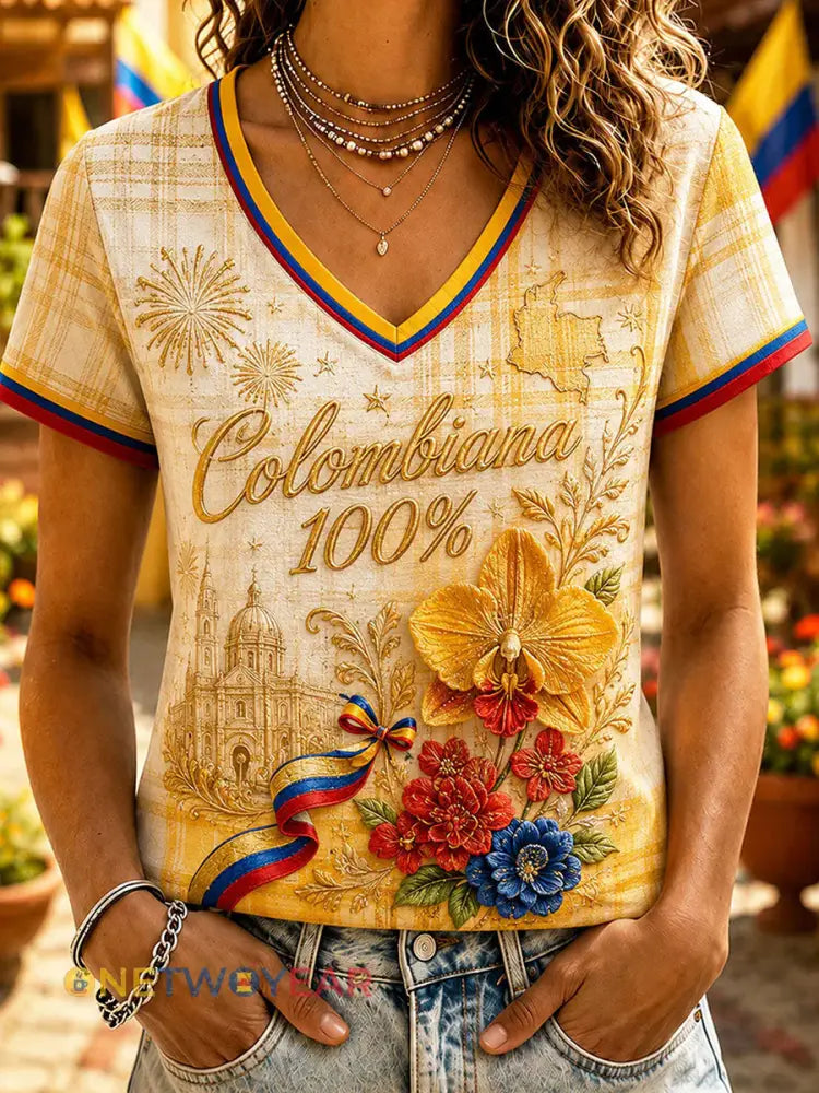 Camiseta Colombia para mujer - como imagen / S