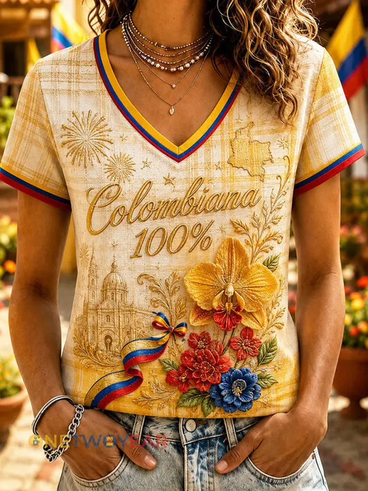 Camiseta Colombia para mujer - como imagen / S