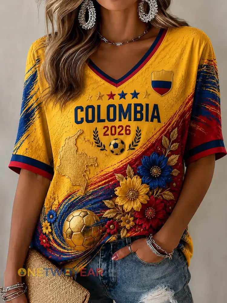 Camiseta Colombia para mujer - como imagen / S