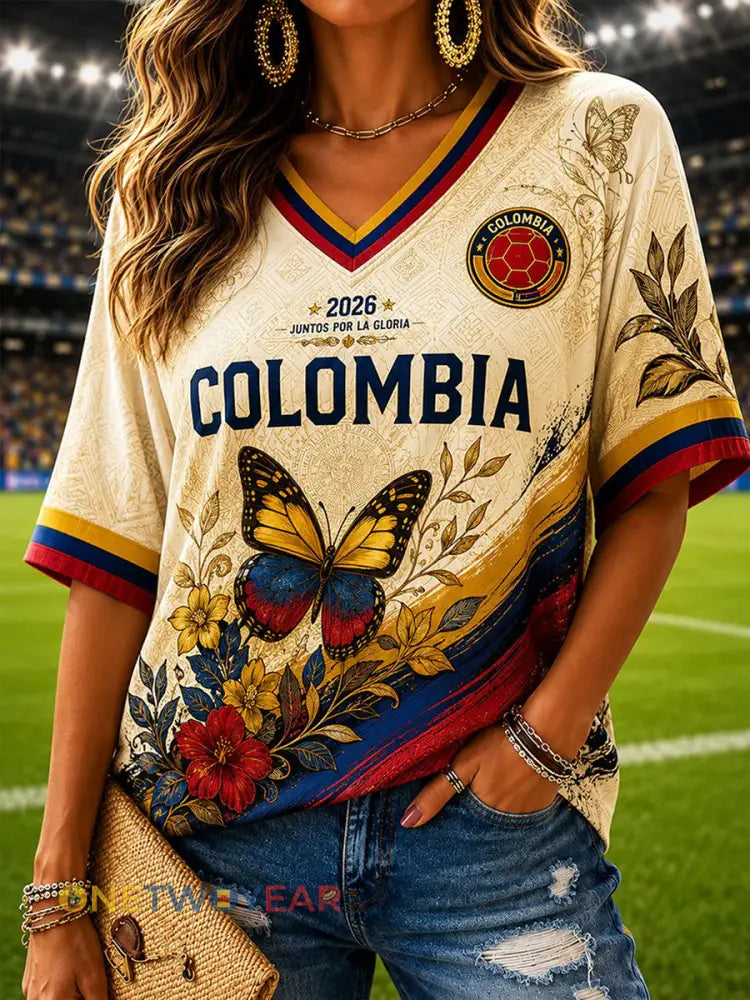 Camiseta Colombia para mujer - como imagen / S