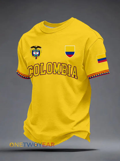 Camiseta de Colombia para hombre - Amarillo / S