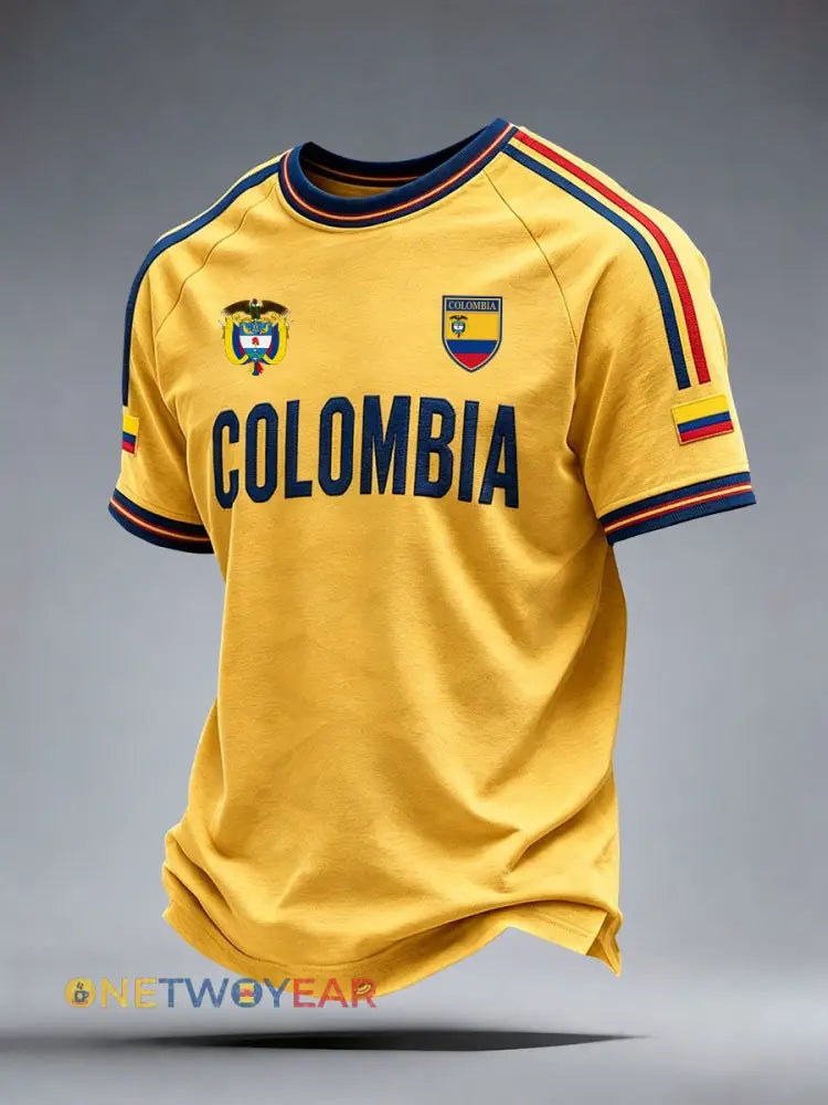 Camiseta de Colombia para hombre - amarillo / S
